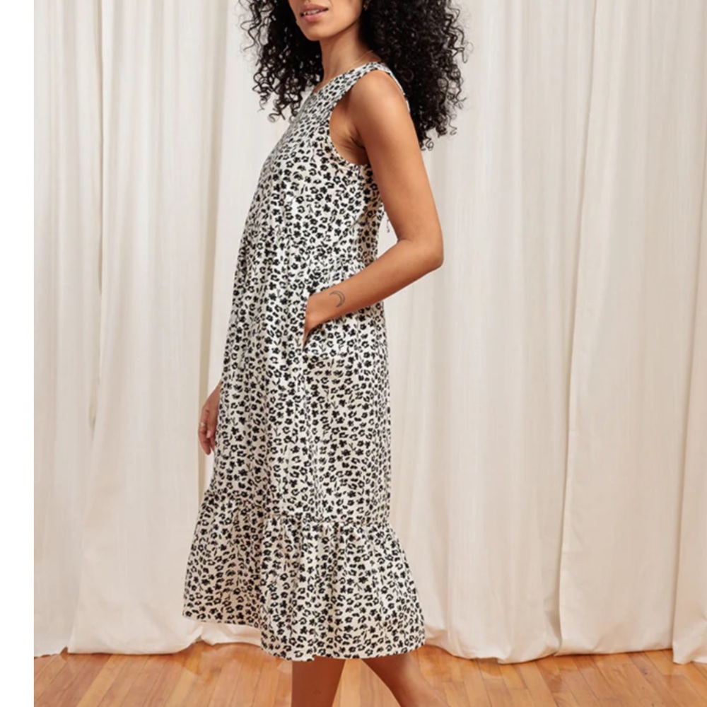 TRADLANDS BIRDIE SLEEVELESS DRESS CRINKLE COTTON PETITES FLEURS PRINT
